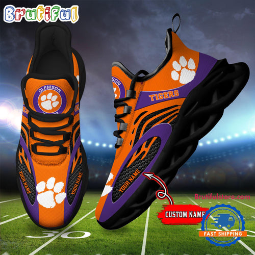 NCAA Clemson Tigers Sport Team New Design Max Soul Shoes Sneaker