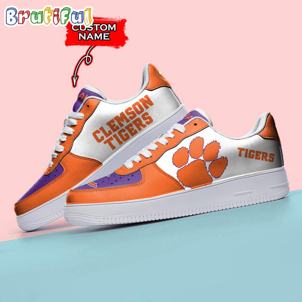 NCAA Clemson Tigers Sporty Air Force 1 Shoes Sneaker