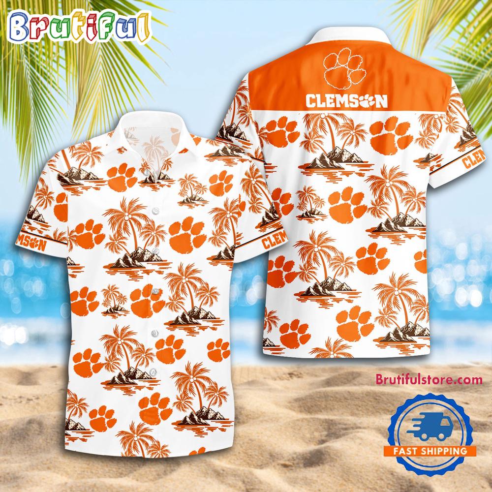NCAA Clemson Tigers Sporty Aloha Summer Hawaiian Shirt