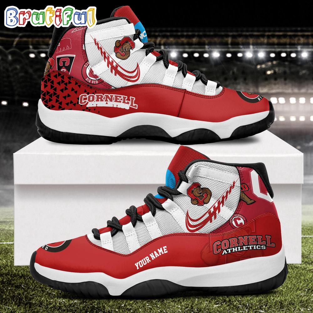 NCAA Cornell Big Red Sport Logo Team Personalized Air Jordan 11 Shoes