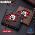 NCAA Davidson Wildcats Sporty Custom Men’s Leather Wallet