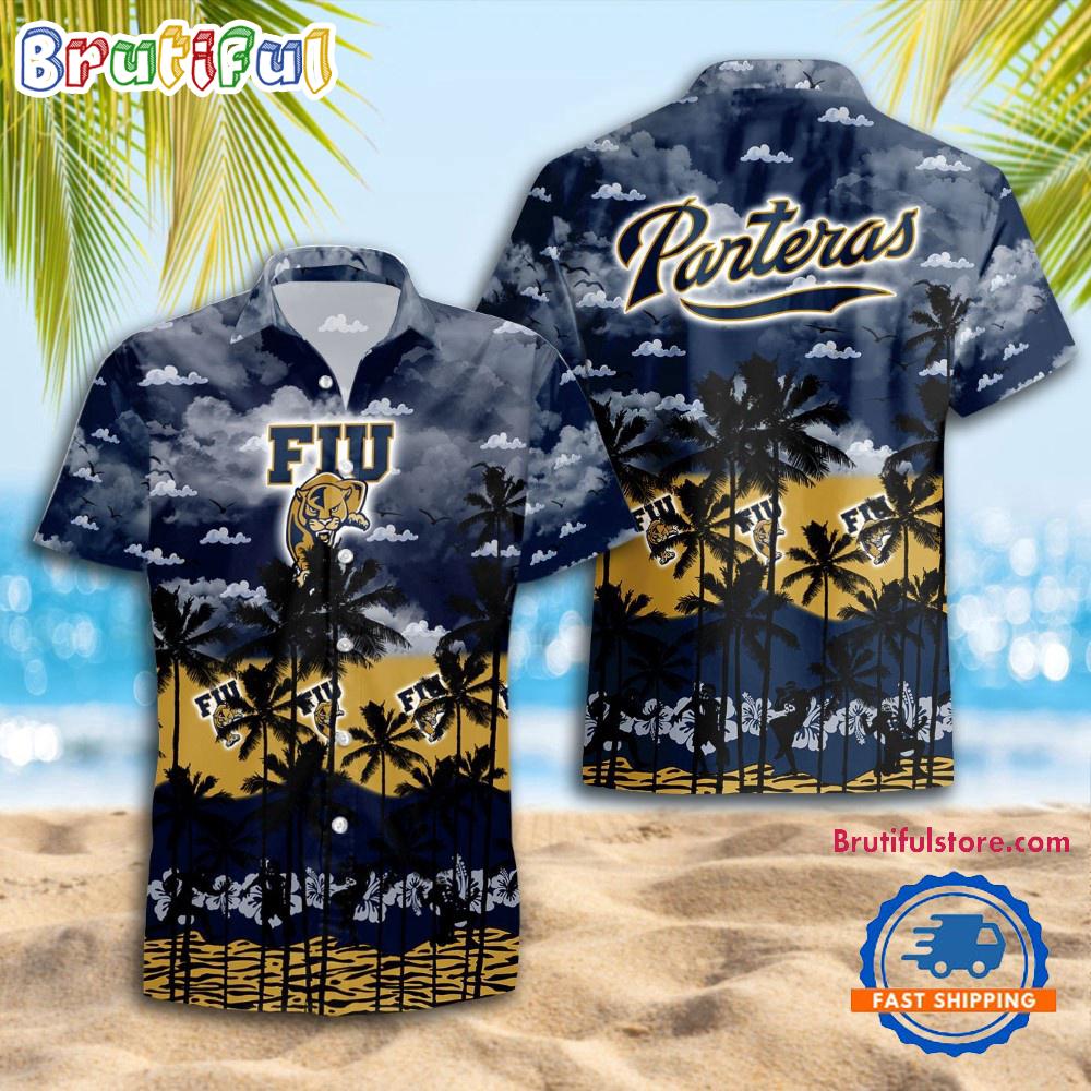 NCAA FIU Panthers Palm Tree Hawaiian Shirt