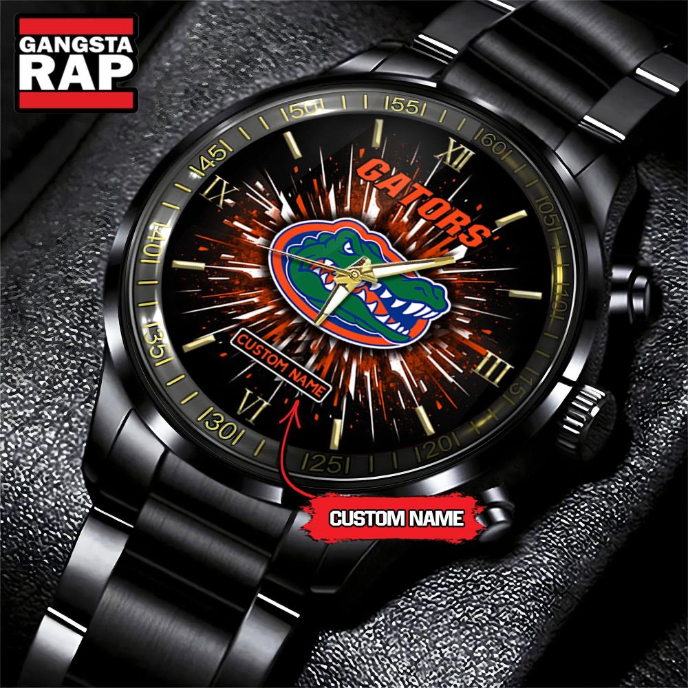 NCAA Florida Gators Football Team Logo Design Black Watch