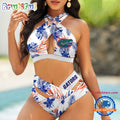 NCAA Florida Gators Hawaiian Pattern Deisgn Women’s Bikini Set, Women’s Sporty Summer Bikini Set