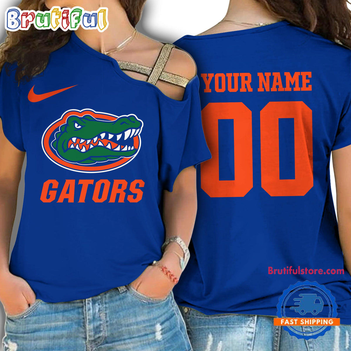 NCAA Florida Gators Special Sport Team Custom Women’s One Shoulder Shirt