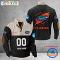 NCAA Florida Gators Sport Team Custom Name And Number Buttoned Collar Sweatshirt