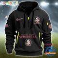 NCAA Florida State Seminoles Heavy Hoodie, Sporty Quarter Zip Hoodie
