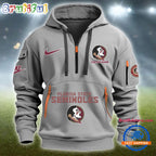 NCAA Florida State Seminoles Heavy Hoodie, Sporty Quarter Zip Hoodie