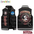 NCAA Florida State Seminoles Mascot Sporty Design Sleeveless Puffer Jacket