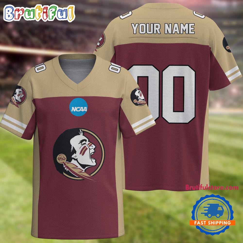 NCAA Florida State Seminoles Sport Team New Season Personalized Football Jersey