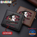 NCAA Florida State Seminoles Sporty Custom Men’s Leather Wallet