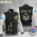 NCAA Georgia Tech Yellow Jackets Personalized Sporty Varsity Baseball Jacket