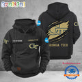 NCAA Georgia Tech Yellow Jackets Sport Team Design Logo Name Cargo Hoodie