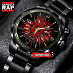 NCAA Indiana Hoosiers Football Team Logo Design Black Watch