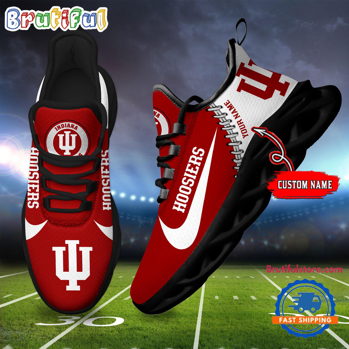 NCAA Indiana Hoosiers New Season Design Max Soul Shoes Sport Sneaker
