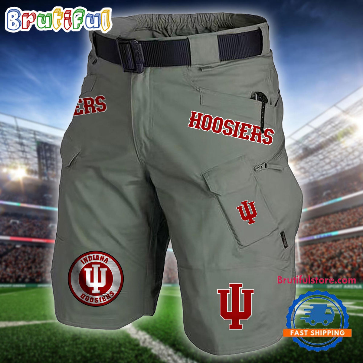 NCAA Indiana Hoosiers Sport Team Military Tactical Shorts