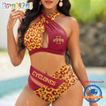NCAA Iowa State Cyclones Leopard Pattern Summer Beach Women’s Bikini Set