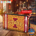 NCAA Iowa State Cyclones Leopard Women’s Zip Around Wallet, Sporty Women’s Wallet