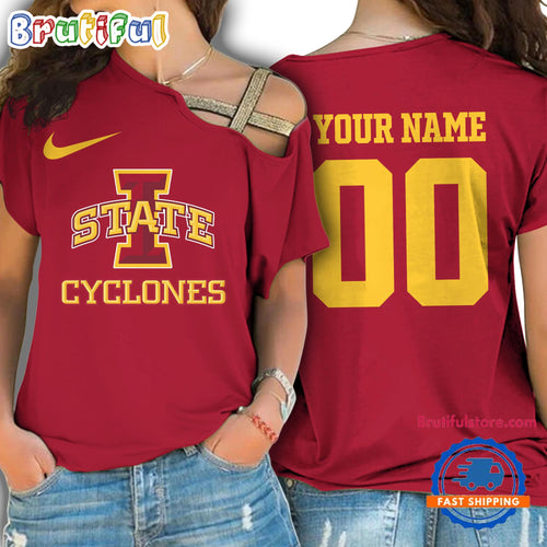 NCAA Iowa State Cyclones Special Sport Team Custom Women’s One Shoulder Shirt