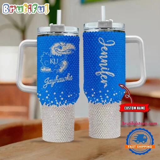 NCAA Kansas Jayhawks Personalized Stanley Diamond Tumbler 40oz