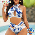 NCAA Kentucky Wildcats Hawaiian Pattern Deisgn Women’s Bikini Set, Women’s Sporty Summer Bikini Set