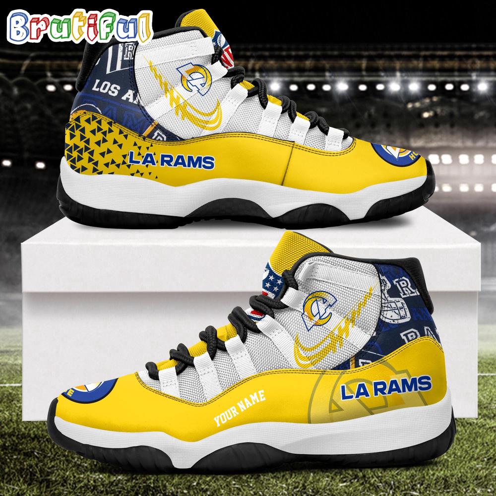 NCAA Los Angeles Rams Sport Logo Team Personalized Air Jordan 11 Shoes