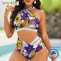 NCAA LSU Tigers Hawaiian Pattern Summer Beach Women’s Bikini Set