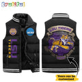 NCAA LSU Tigers Mascot Sporty Design Sleeveless Puffer Jacket