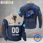 NCAA Memphis Tigers Sport Team Custom Name And Number Buttoned Collar Sweatshirt