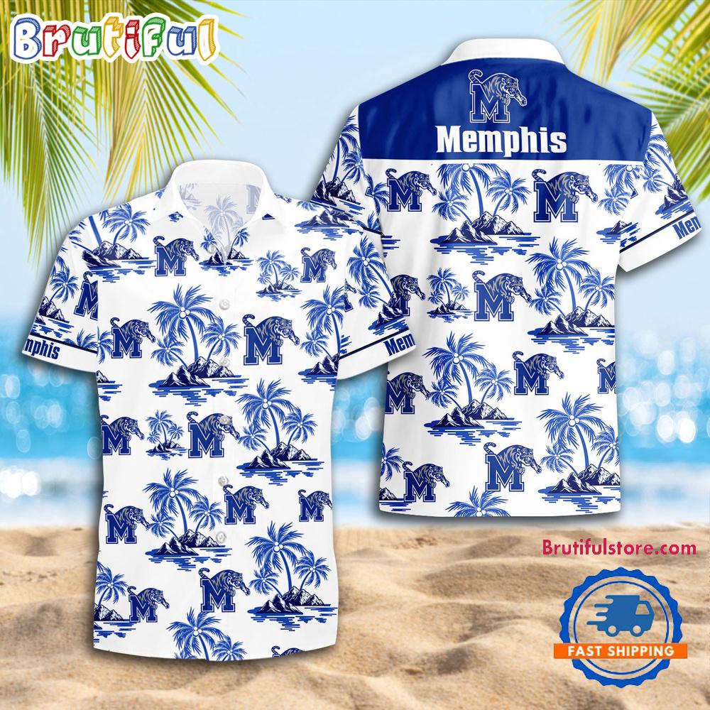 NCAA Memphis Tigers Sporty Aloha Summer Hawaiian Shirt