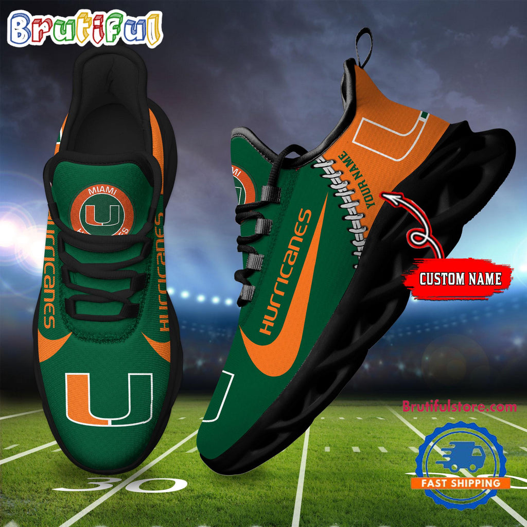 NCAA Miami Hurricanes New Season Design Max Soul Shoes Sport Sneaker