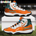 NCAA Miami Hurricanes Sport Logo Team Personalized Air Jordan 11 Shoes