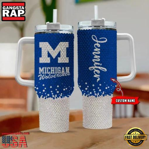 NCAA Michigan Wolverines Custom Name Stanley Diamond Tumbler 40oz