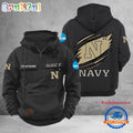 NCAA Navy Midshipmen Sport Team Design Logo Name Cargo Hoodie