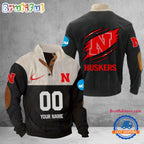 NCAA Nebraska Cornhuskers Sport Team Custom Name And Number Buttoned Collar Sweatshirt
