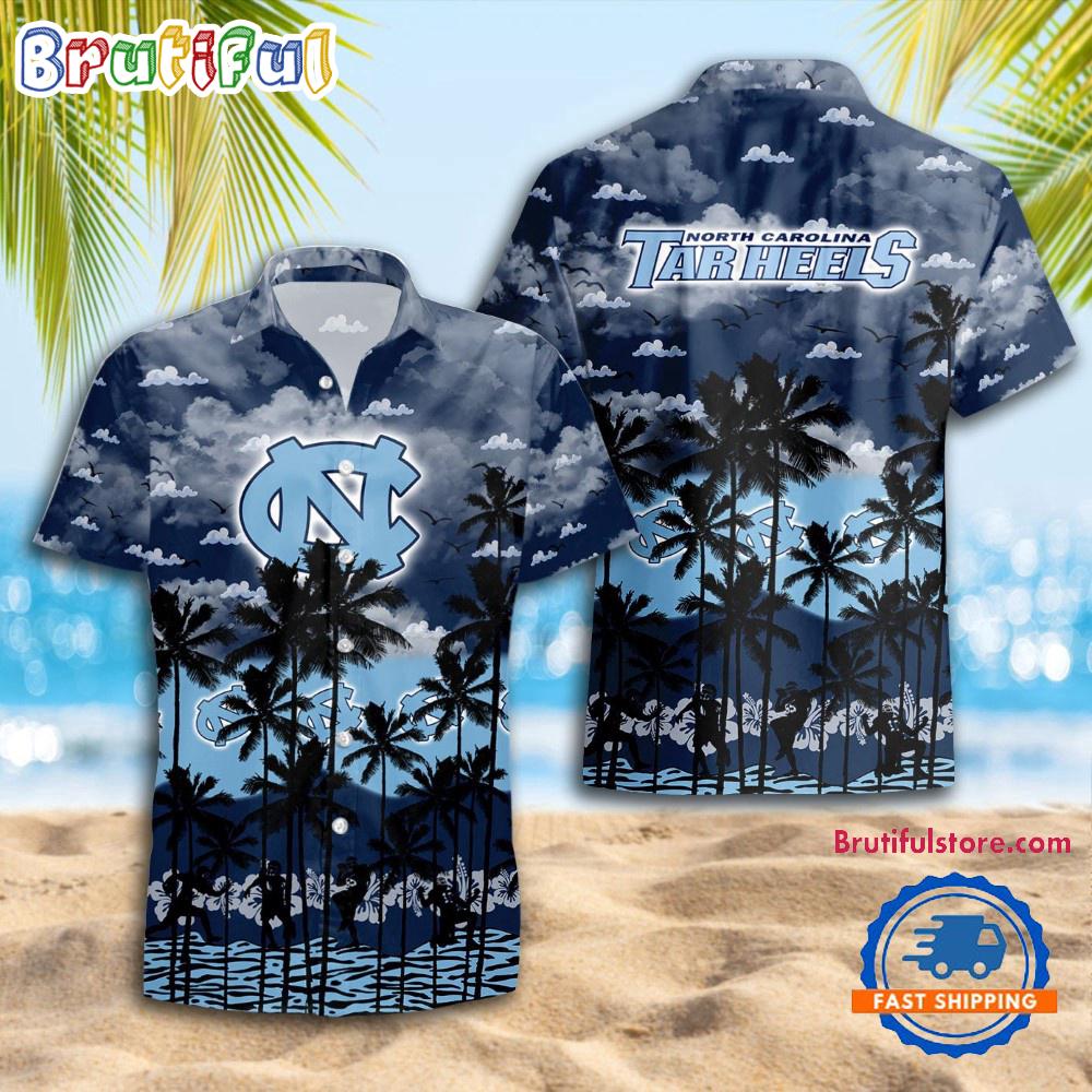 NCAA North Carolina Tar Heels Palm Tree Hawaiian Shirt