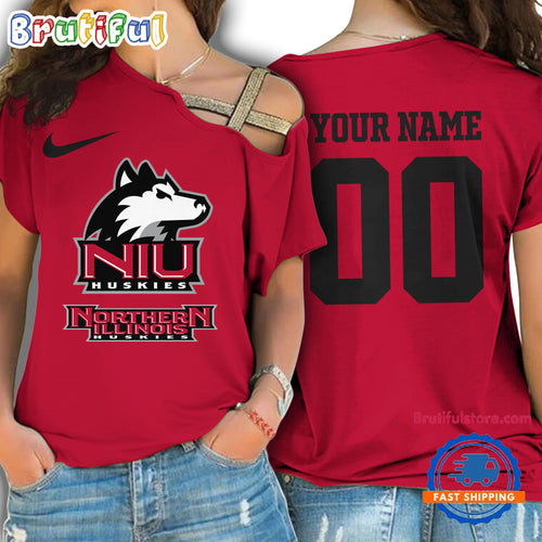 NCAA Northern Illinois Huskies Special Sport Team Custom Women’s One Shoulder Shirt