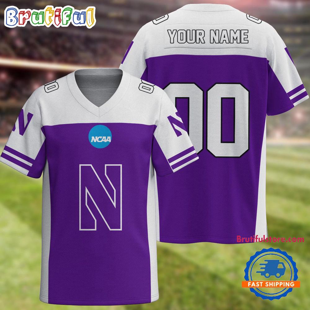 NCAA Northwestern Wildcats Sport Team New Season Personalized Football Jersey