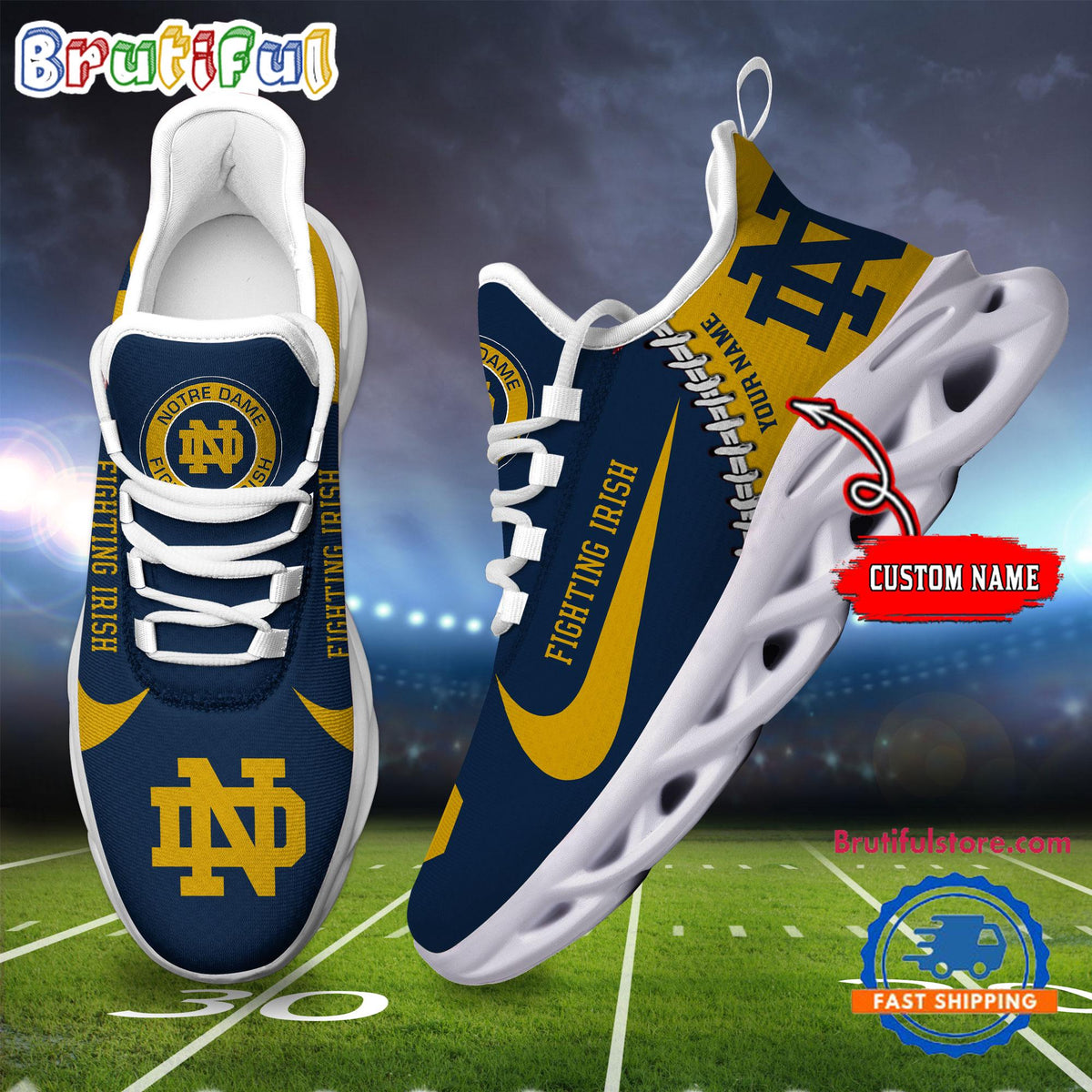 NCAA Notre Dame Fighting Irish New Season Design Max Soul Shoes Sport Sneaker