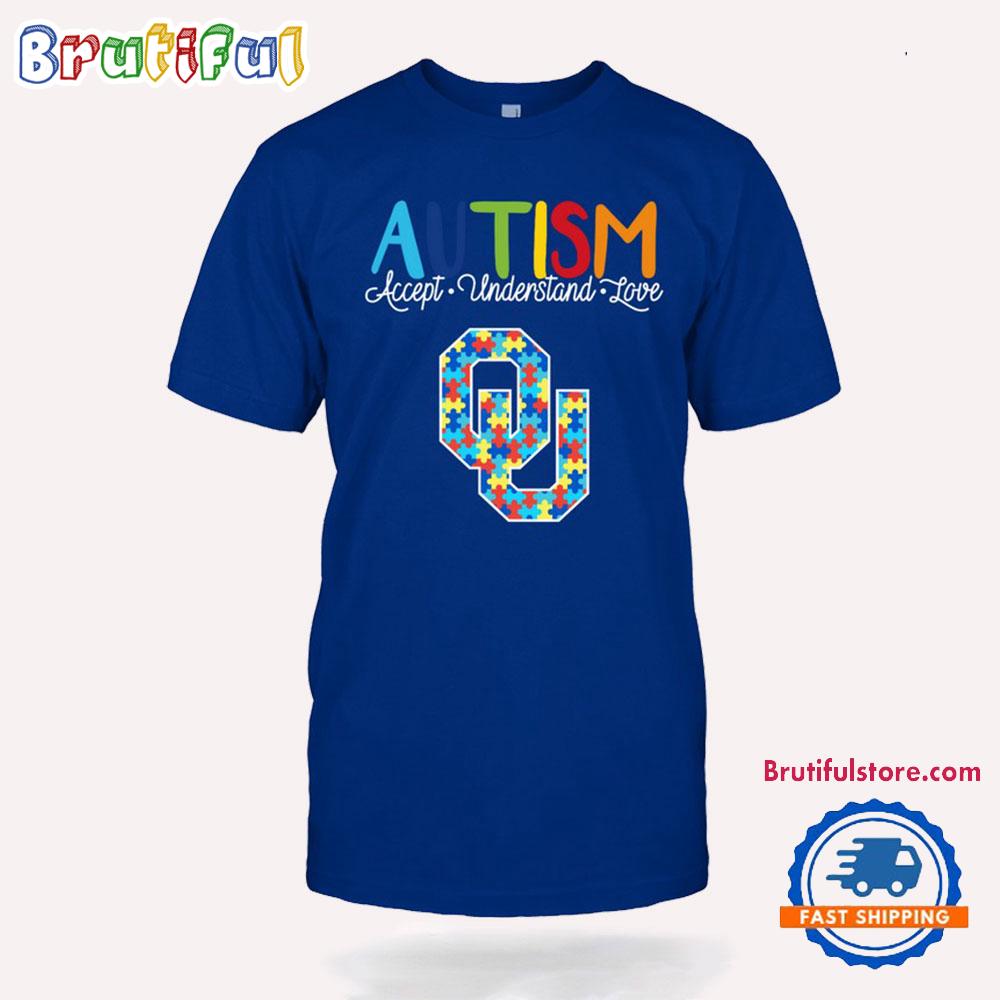 NCAA Oklahoma Sooners Autism Accept Understand Love T-Shirt