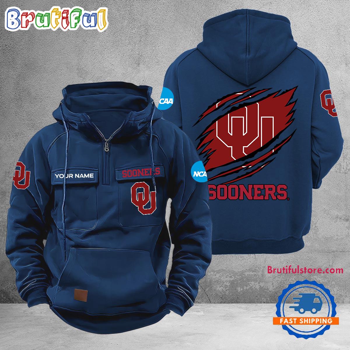 NCAA Oklahoma Sooners Sport Team Design Logo Name Cargo Hoodie