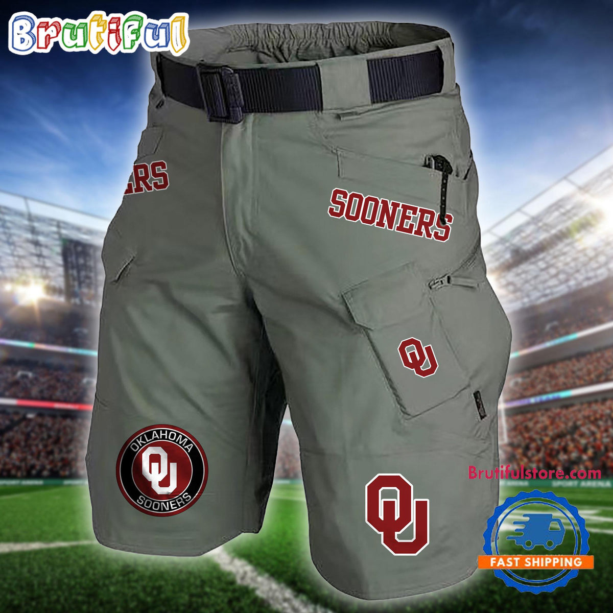 NCAA Oklahoma Sooners Sport Team Military Tactical Shorts