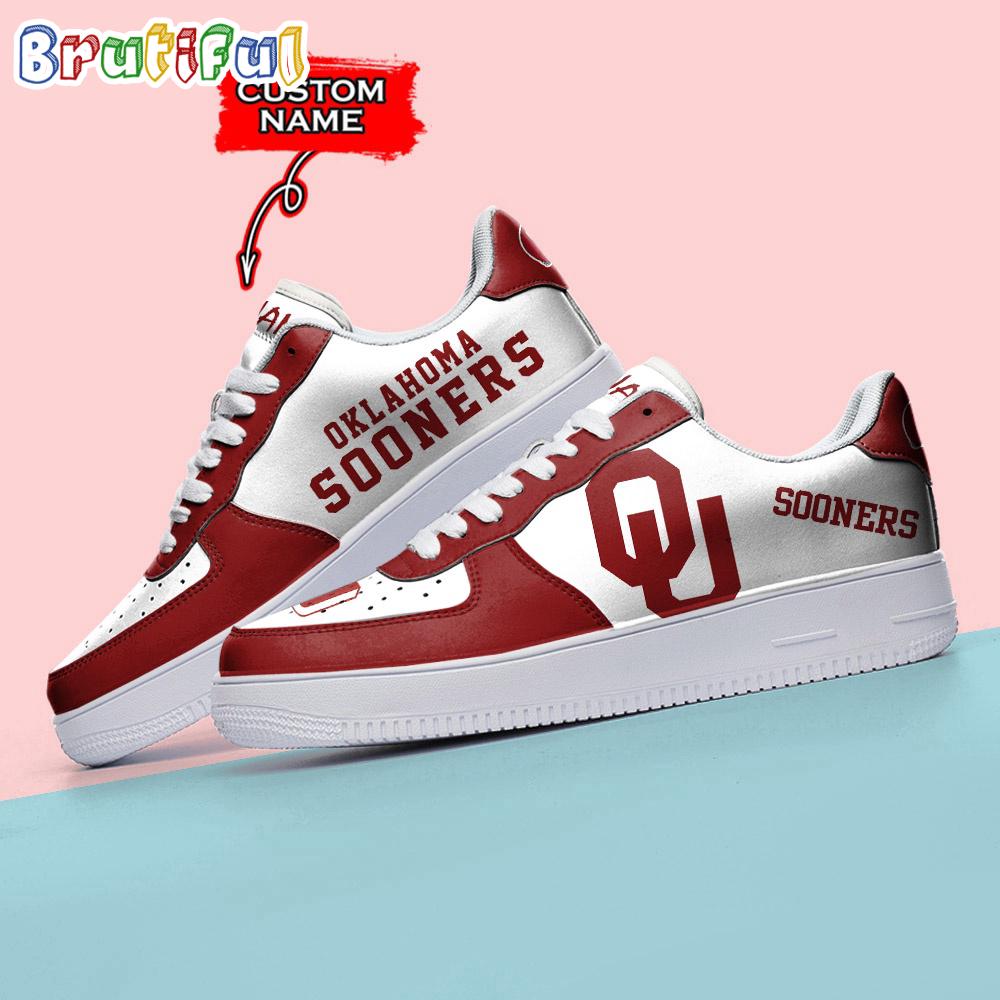 NCAA Oklahoma Sooners Sporty Air Force 1 Shoes Sneaker