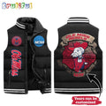 NCAA Ole Miss Rebels Mascot Sporty Design Sleeveless Puffer Jacket