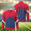NCAA Ole Miss Rebels Sport Logo Team Personalized Standing Neck Zipper Jacket