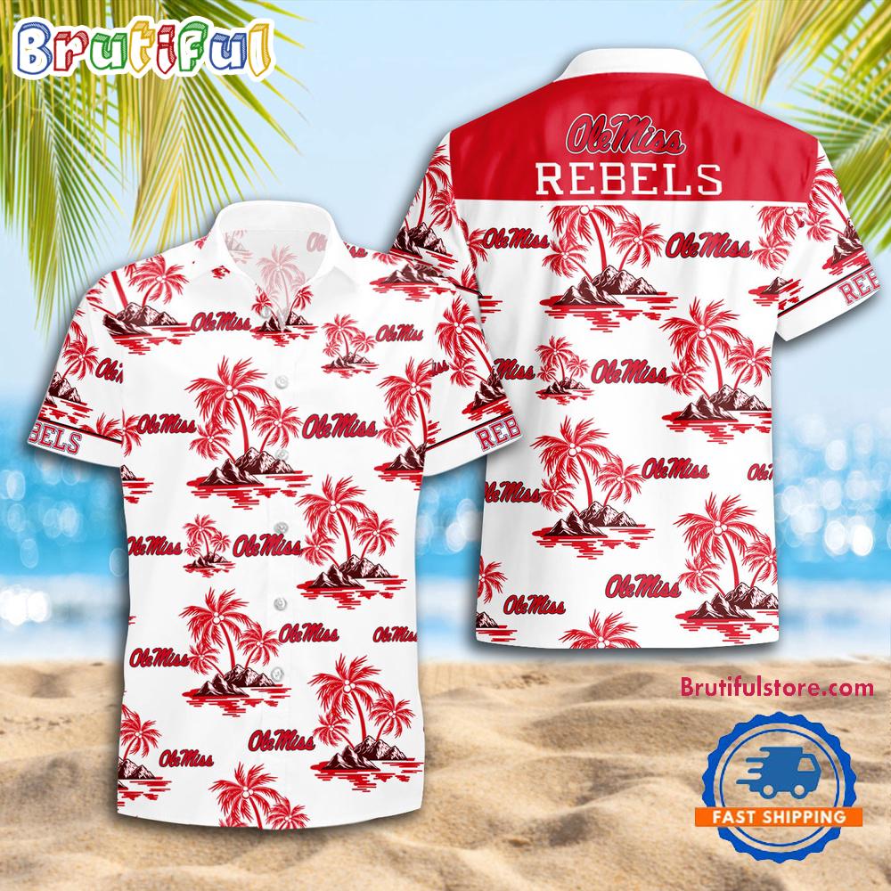 NCAA Ole Miss Rebels Sporty Aloha Summer Hawaiian Shirt