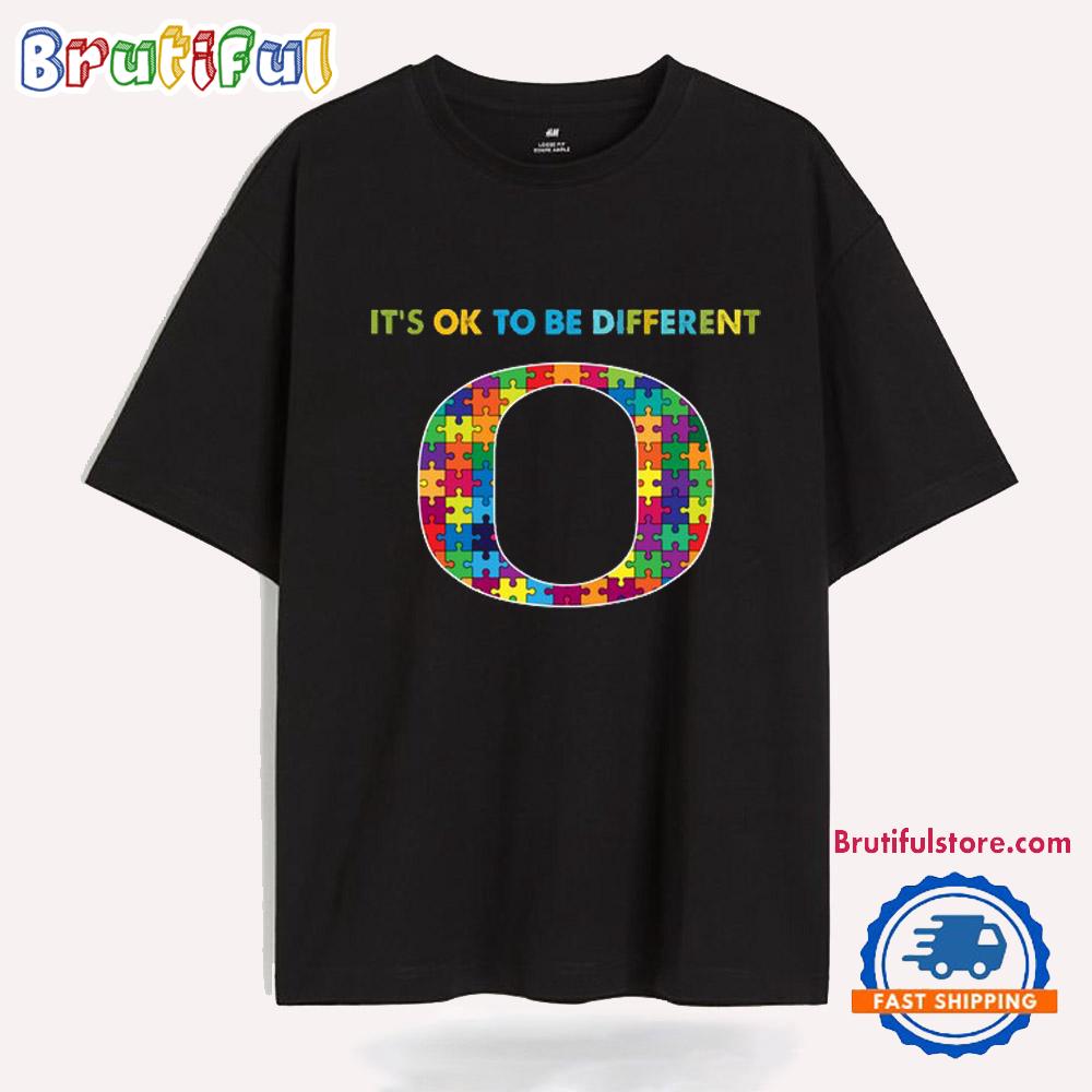NCAA Oregon Ducks Special Autism Awareness It’s Ok To Be Different T-Shirt