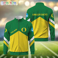 NCAA Oregon Ducks Sport Logo Team Personalized Standing Neck Zipper Jacket