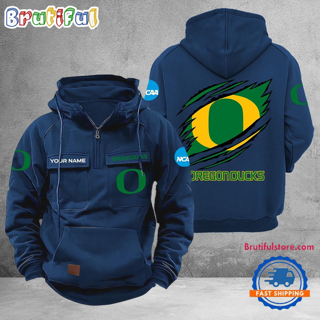 NCAA Oregon Ducks Sport Team Design Logo Name Cargo Hoodie
