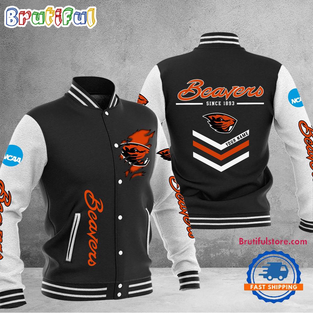 NCAA Oregon State Beavers Personalized Sporty Varsity Baseball Jacket